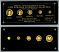 1993 GOLD HAWAII 5 COIN KING KAMEHAMEHA I PROOF SET 400 MADE