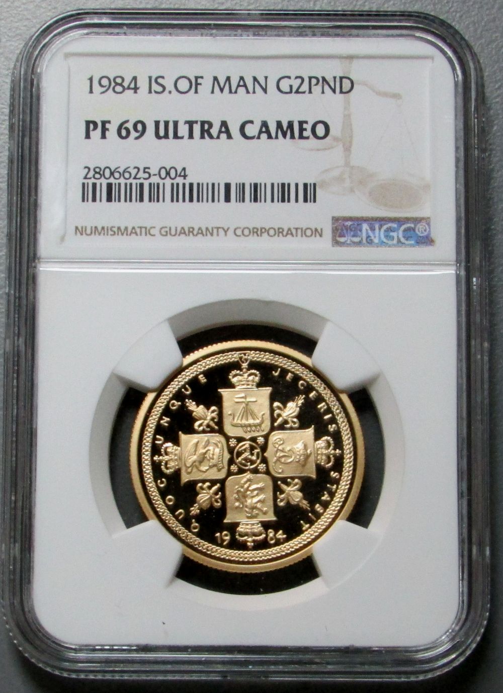 1984 GOLD ISLE OF MAN 2 SOVEREIGN COIN NGC PROOF 69 ULTRA CAMEO LESS THAN 10 MINTED