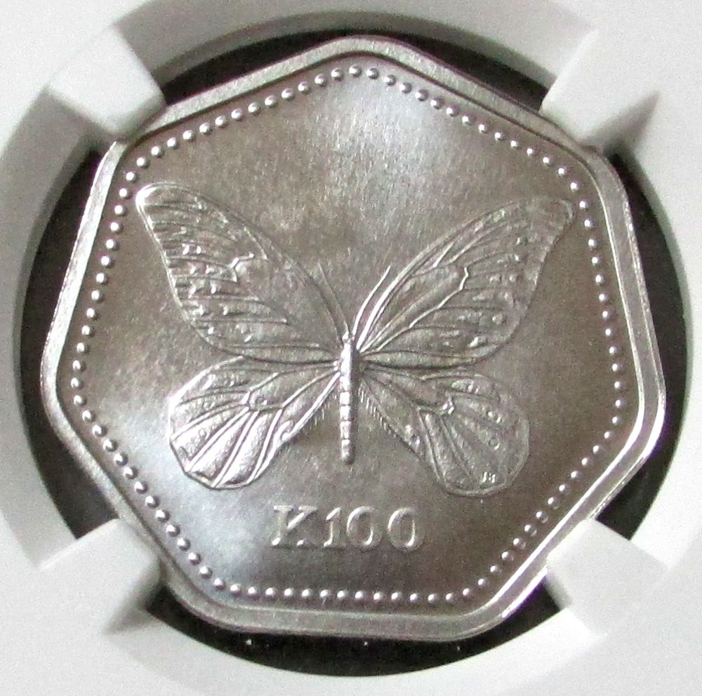 1992 PLATINUM PAPUA NEW GUINEA 100 KINA ALEXANDRA BUTTERFLY COIN NGC PERFECT MINT STATE 70 FINEST KNOWN ONLY 500 MINTED
