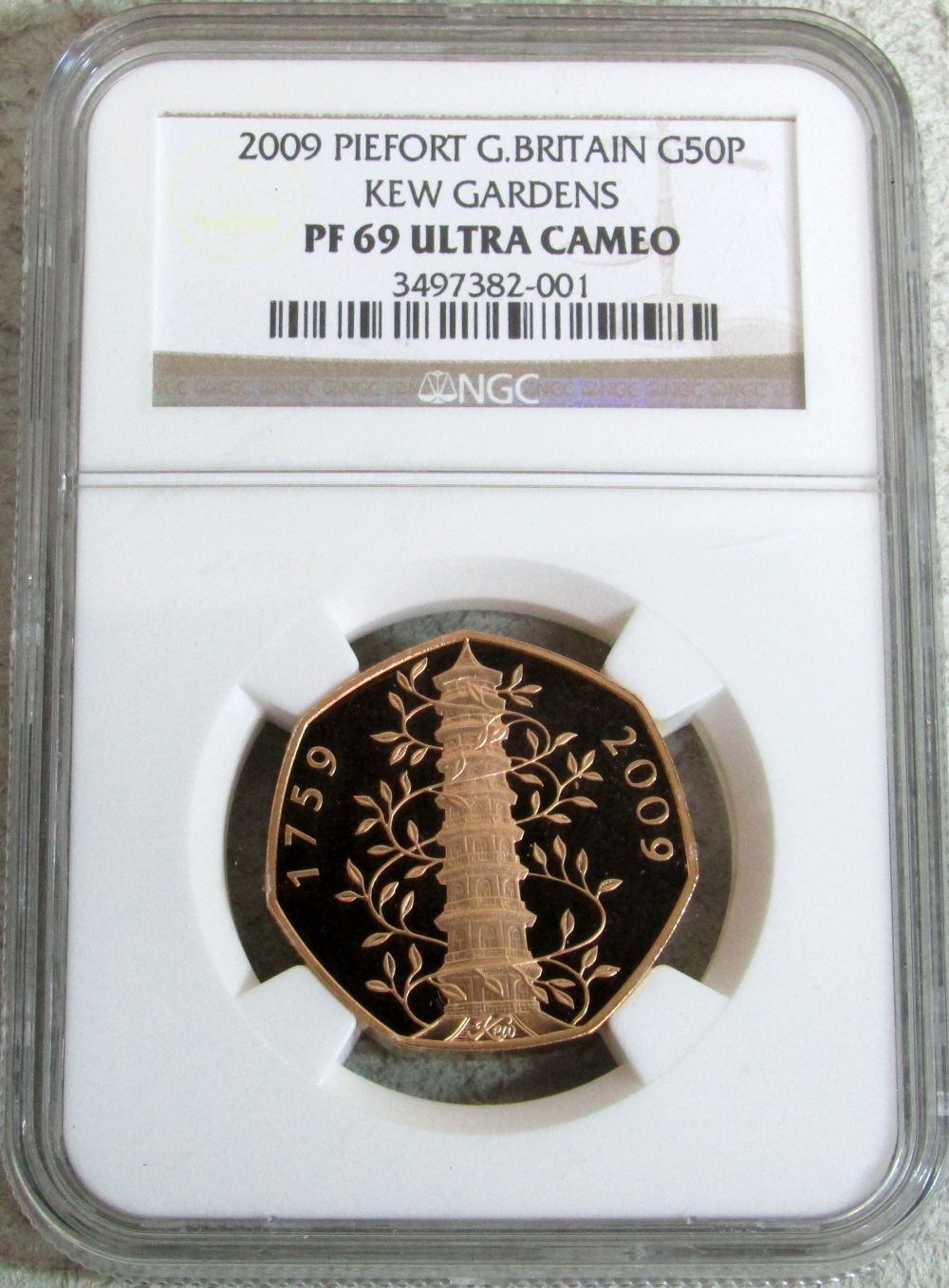 2009 GOLD GREAT BRITAIN PIEFORT NGC PROOR 69 ULTRA CAMEO "KEW GARDENS" ONLY 40 COINS MINTED