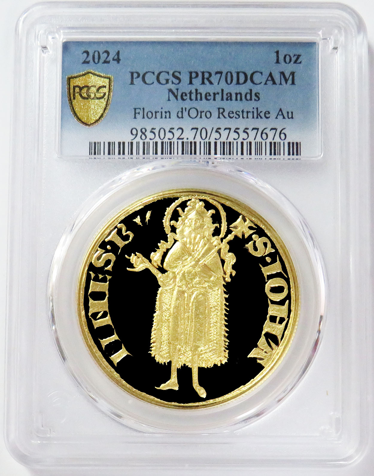 2024 GOLD NETHERLANDS FLORIN D'ORO 1 OZ PROOF COIN PCGS PR 70 DCAM ONLY 15 MINTED