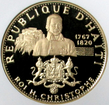 1970 GOLD HAITI 250 GOURDES NGC PROOF 67 ULTRA CAMEO "KING HENRI CHRISTOPHE" ONLY 470 MINTED 