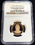 1976 GOLD LIBERIA  $200 TOLBERT INAGURATION PROOF COIN NGC PF 68 ULTRA CAMEO 100 MINTED