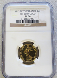 1978 GOLD FRANCE PIEFORT 1/2 FRANC NGC PROOF 66 ONLY 141 MINTED