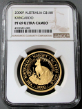 2000 P GOLD AUSTRALIA  $100 KANGAROO 1 OZ PROOF COIN NGC PF 69 ULTRA CAMEO 574 MINTED