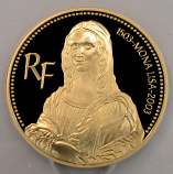 2003 GOLD FRANCE 100 EURO 5 OZ NGC PROOF 69 ULTRA CAMEO MONA LISA #80 OF 99 MINTED 