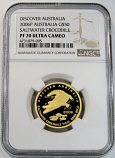 2006 P GOLD AUSTRALIA $50 COIN NGC PROOF 70 ULTRA CAMEO DISCOVERY SERIES SALTWATER CROCODILE ONLY 588 MINTED