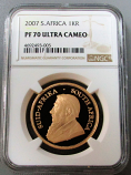 2007 GOLD SOUTH AFRICA 1 OZ KRUGERRAND NGC PROOF 70 ULTRA CAMEO ONLY 700 MINTED