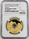 2013 P GOLD AUSTRALIA $100 GARNET WORLD TREASURES 1 oz PROOF COIN NGC PF 68 UC 180 MINTED