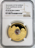 2013 P GOLD AUSTRALIA $100 GARNETS TREASURES OF THE WORLD 1oz NGC PROOF 69 ULTRA CAMEO ONLY 180 MINTED