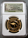 2014 P GOLD AUSTRALIA $100 KANGAROO 25th ANNIVERSARY NGC PERFECT PROOF 70 ULTRA CAMEO ONLY 310 MINTED 