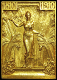 1910 GOLD  R. LALIQUE GOLD PLAQUE "CHILEAN INDEPENDENCE CENTENARY" ESTIMATED 100 MADE