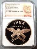 1975 GOLD PANAMA 500 BALBOA GOLDEN EAGLE NGC PROOF 68 ULTRA CAMEO "RICHARD STUART COLLECTION" ONLY 156 MINTED