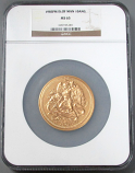 1985 GOLD 10 OZ ANGEL NGC MINT STATE 65 "SAINT MICHAEL THE ARCHANGEL SLAYING DRAGON " ONLY 79 MINTED