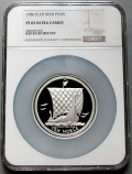 1986 PLATINUM ISLE OF MAN 10 OZ NOBLE NGC PROOF 69 ULTRA CAMEO "RARE ONLY 15 MINTED"  